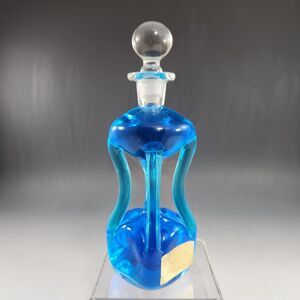 7" Kluk Kluk PERFUME Bottle Joseph Bang Holmegaard Pinched Vintage Label Sweden